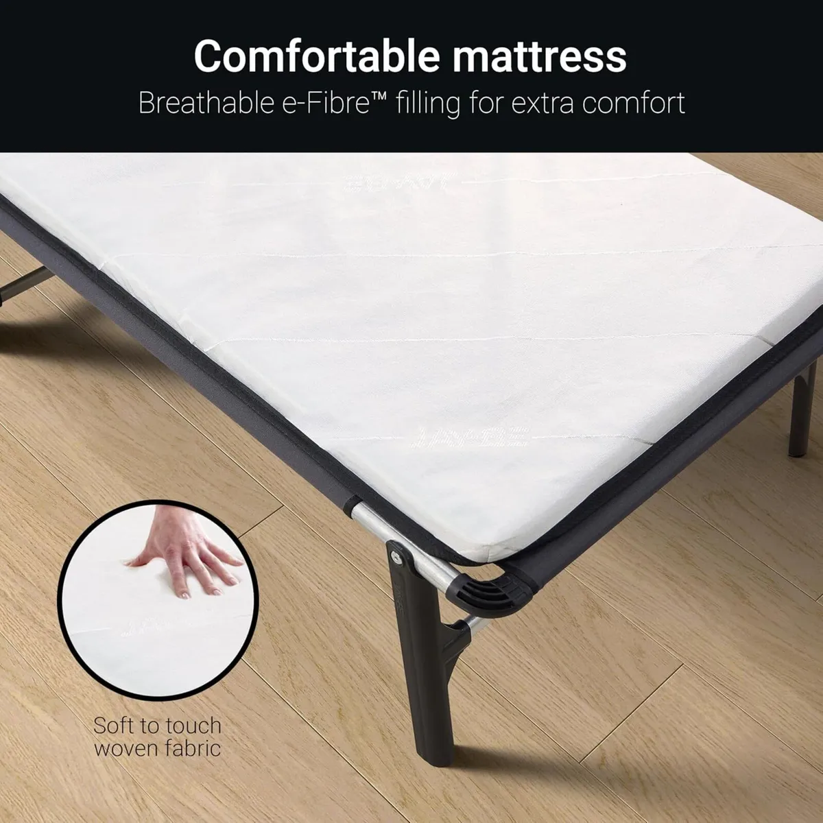 CE70 Compact Folding Bed with Comfort Mattress - Image 4