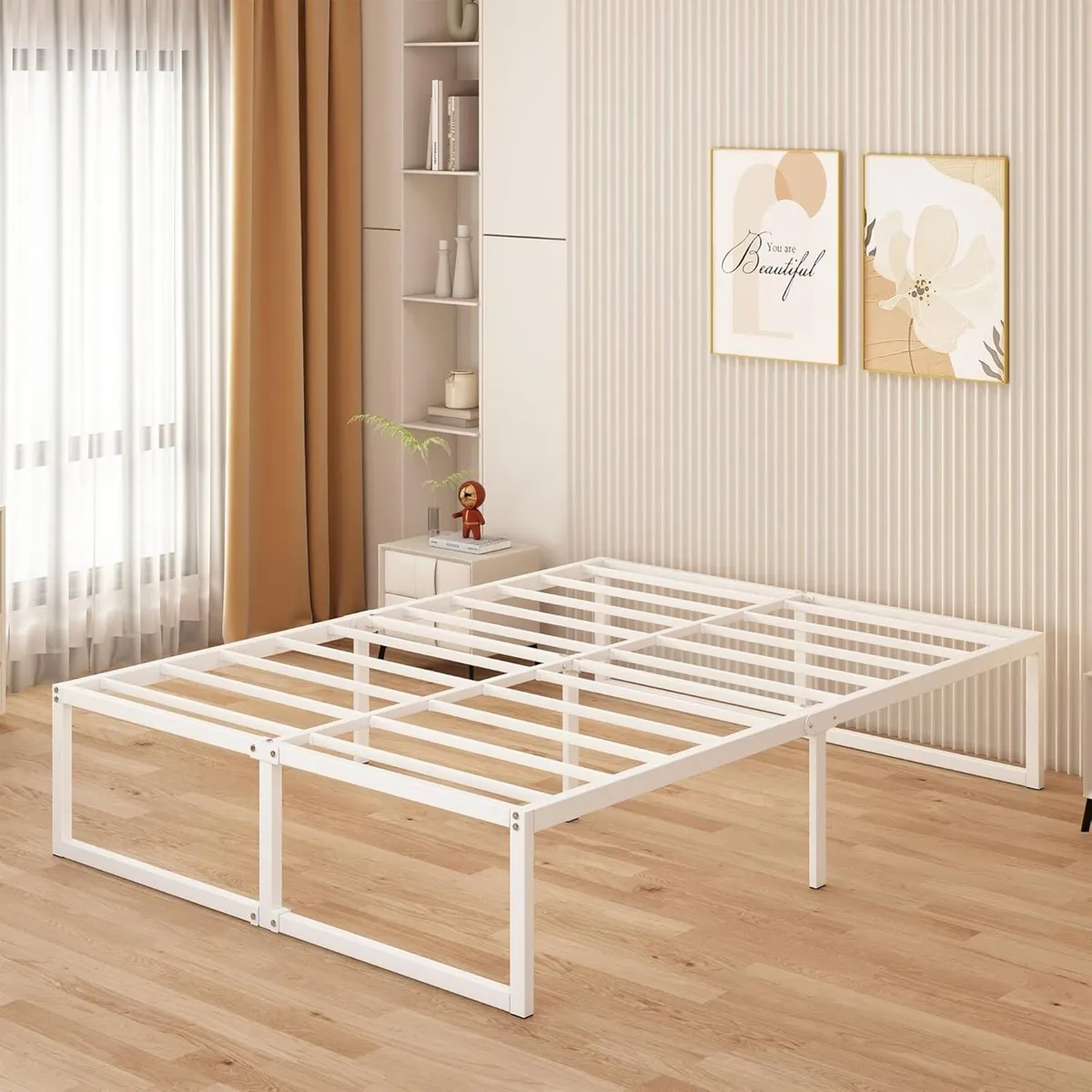 Double Bed Frame 135x190 cm - 46 Height with - Image 1