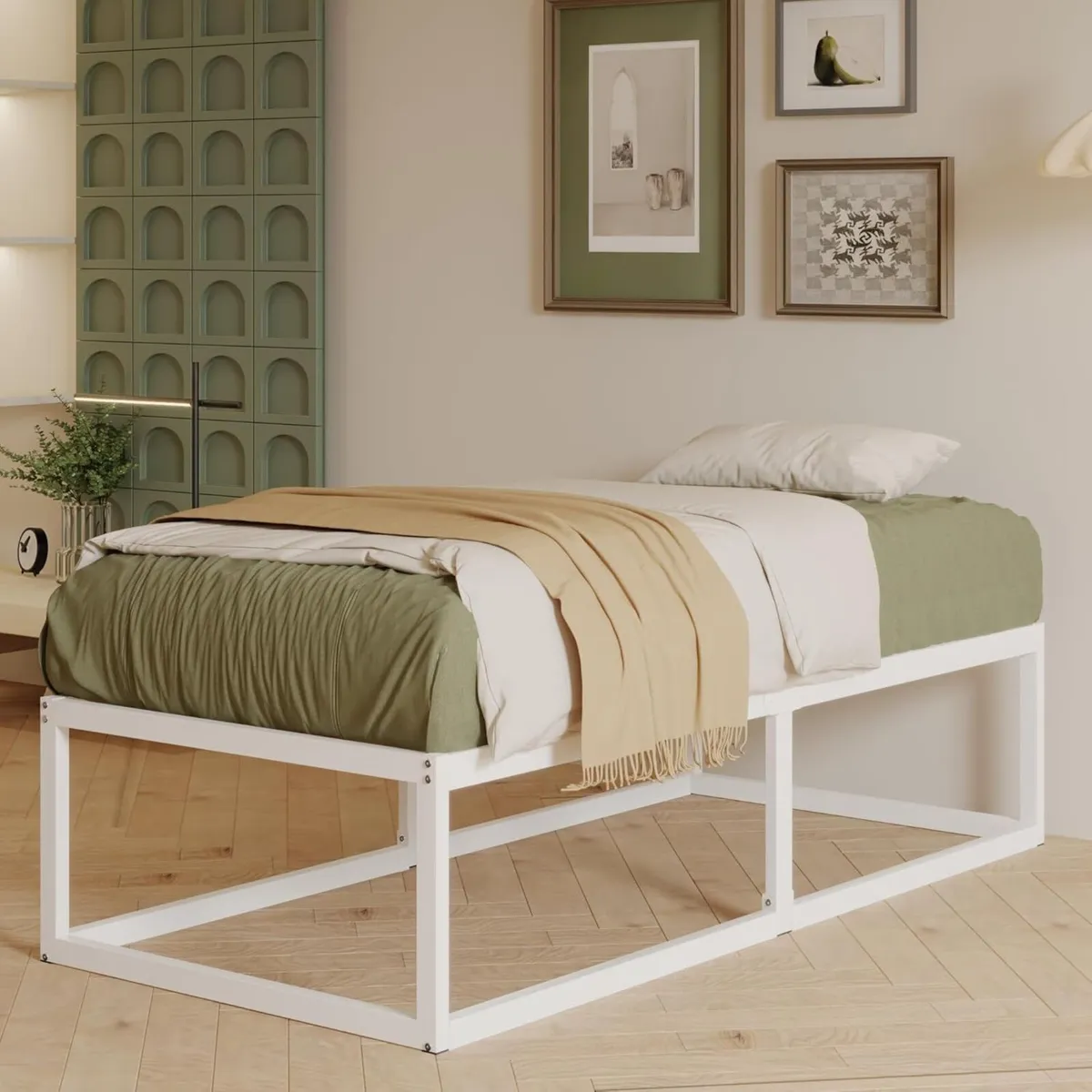 46 cm High Small Single Bed Frame 75x190 Heavy - Image 1