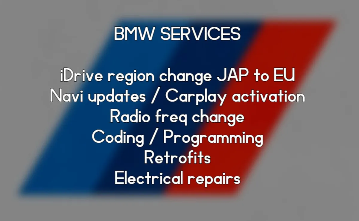 BMW Region change, coding, repairs - Image 1