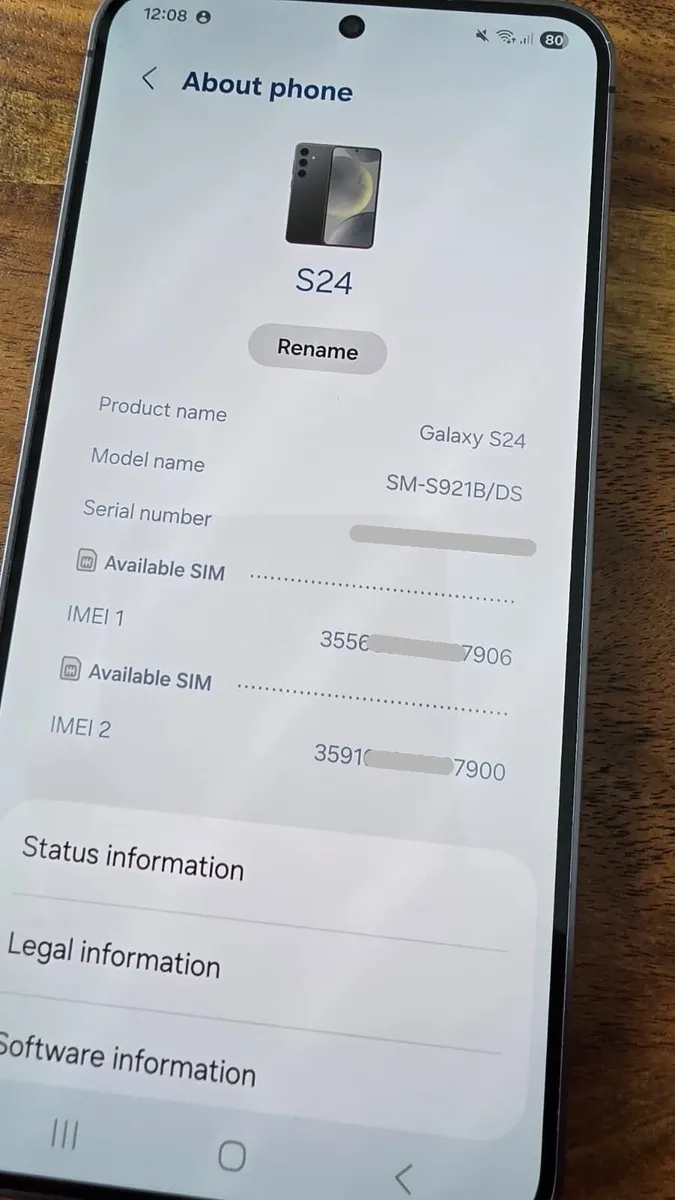 Samsung Galaxy S24 128GB Black – Like New - Image 2