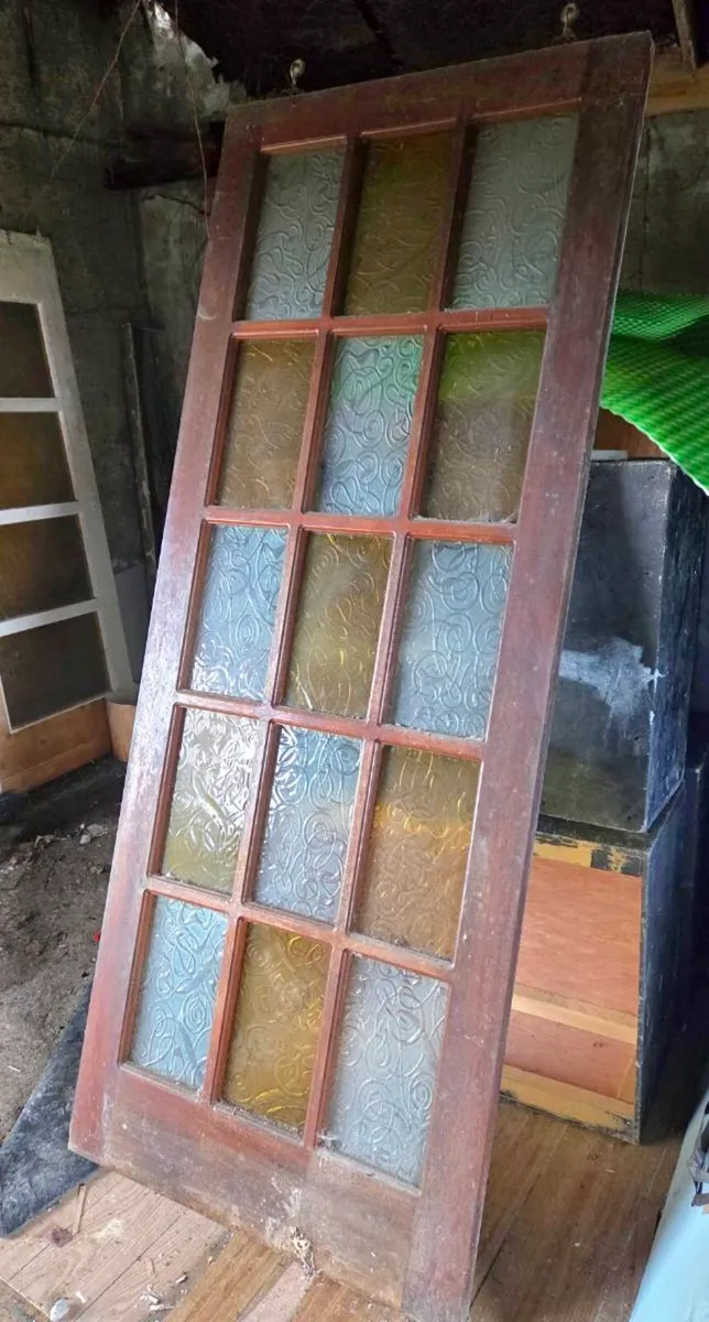 Interior Doors Vintage Glass Solid Wood - Image 2