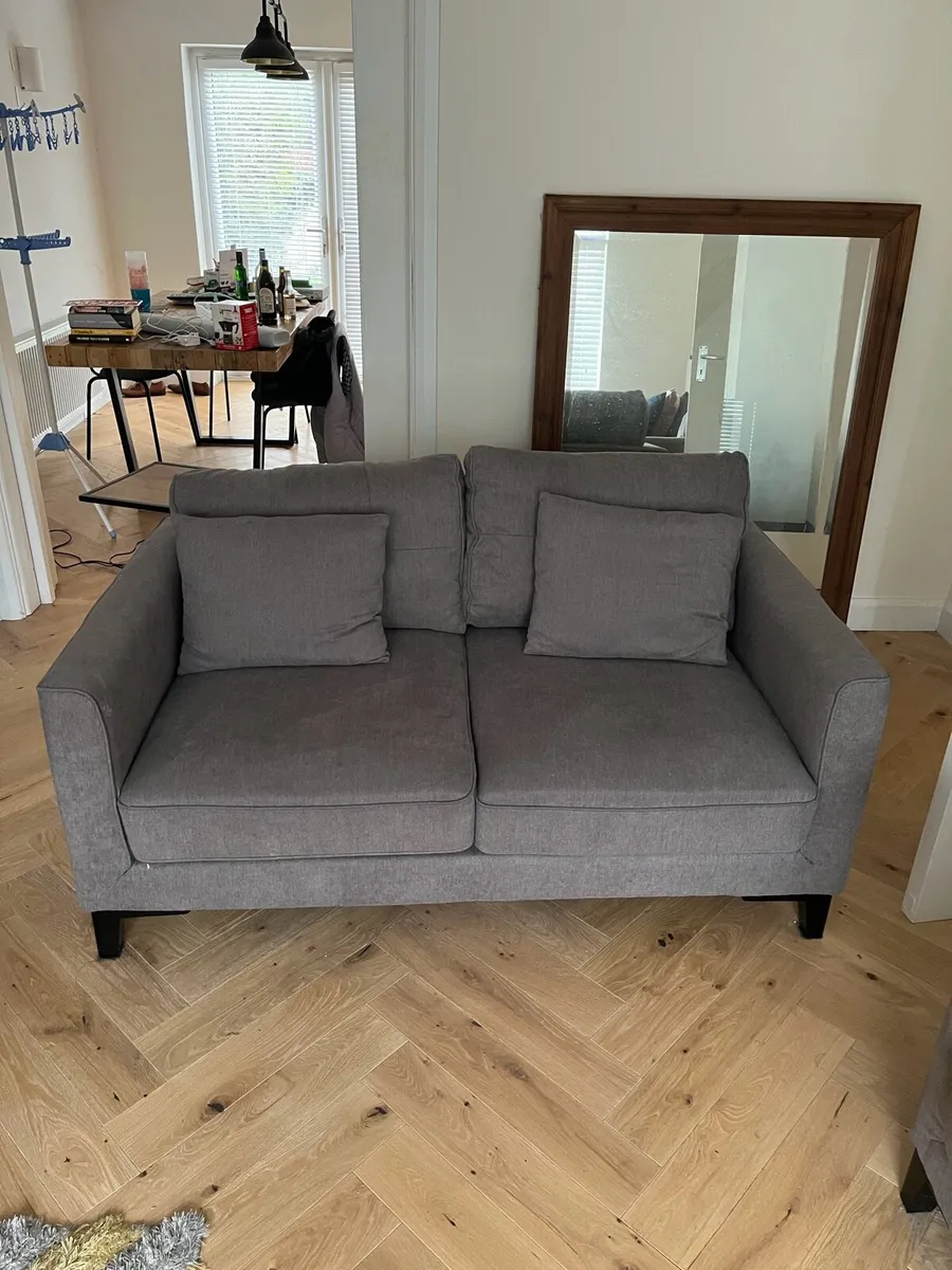 2 Seater Grey Couch - Collection Only - Image 2