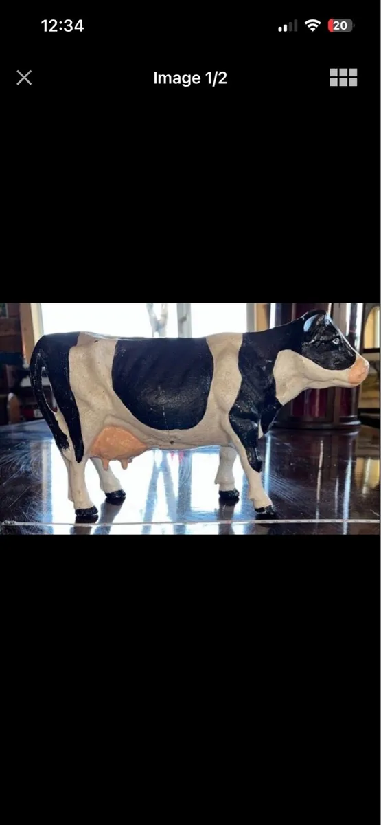 Large Cast Iron Cow - Image 1