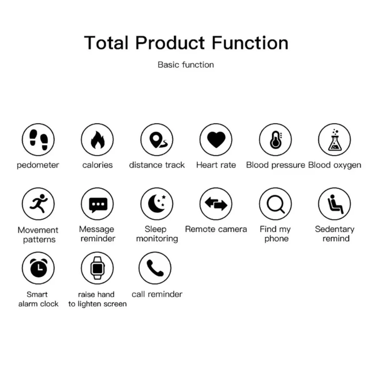 Smart Watch Heart Rate Blood Pressure Fitness - Image 2