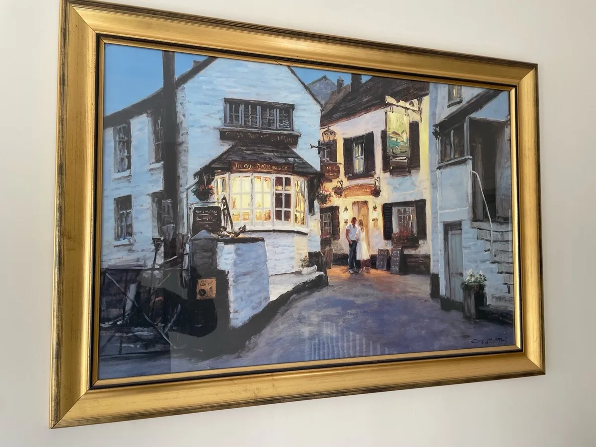 Gold framed painting - Image 1