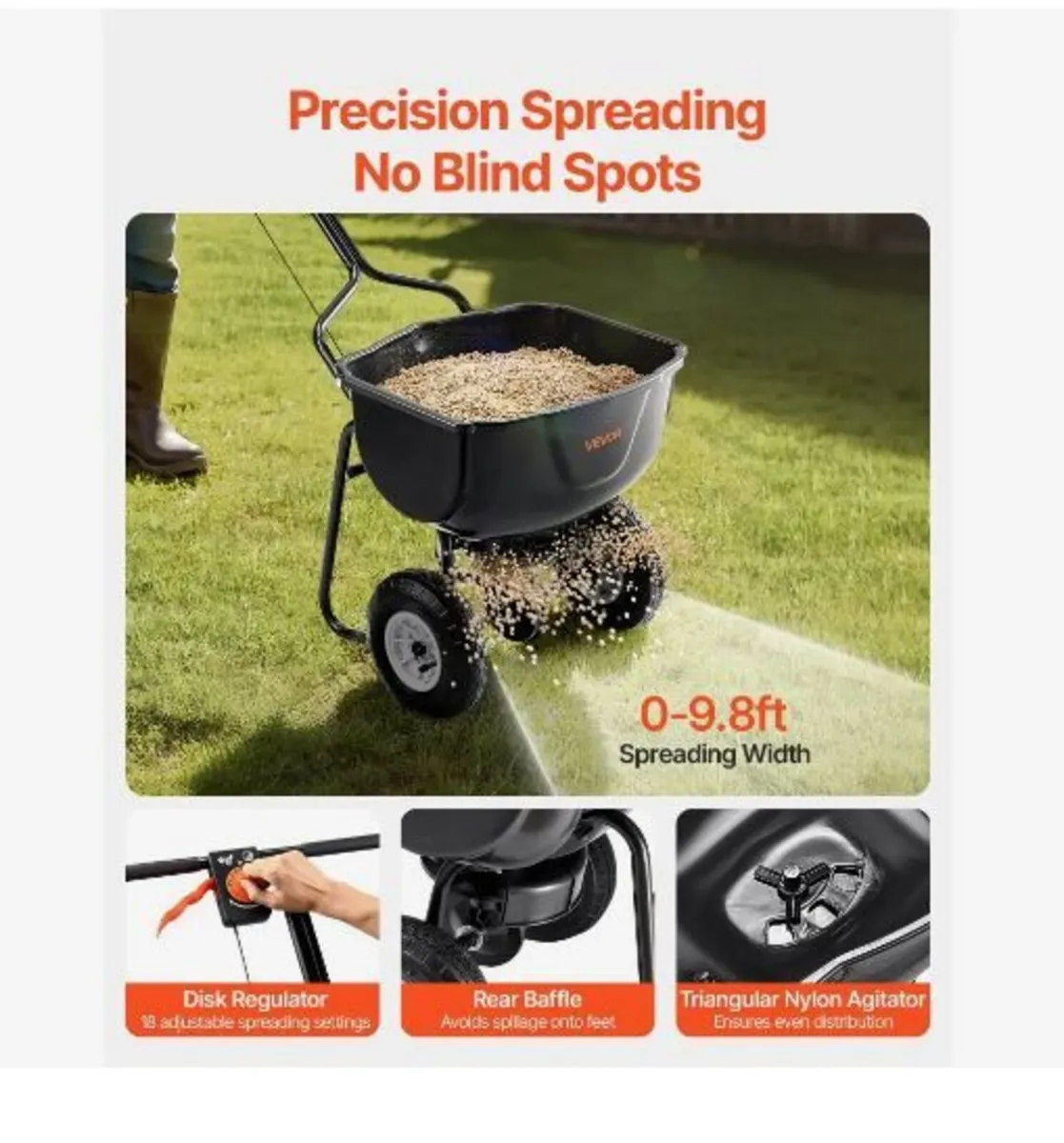 Walk Behind Spreader, 60LBS Capacity - Image 3