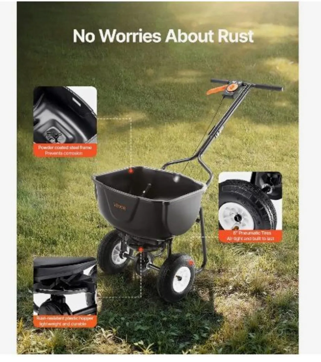 Walk Behind Spreader, 60LBS Capacity - Image 1