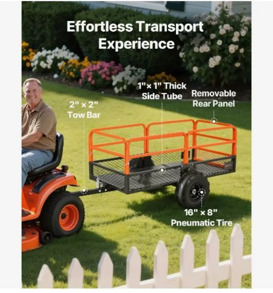 Garden Utility Trailer, 22 Cu. Ft. & 725 kg - Image 3
