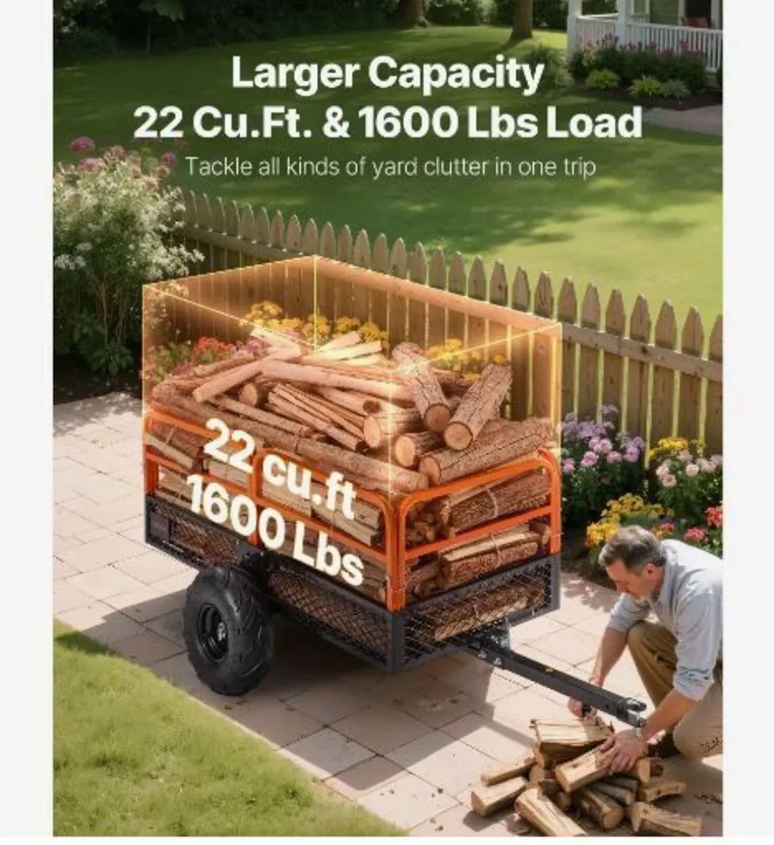 Garden Utility Trailer, 22 Cu. Ft. & 725 kg - Image 4