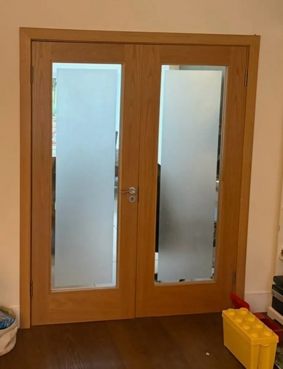 Interior double doors with frame - Image 2