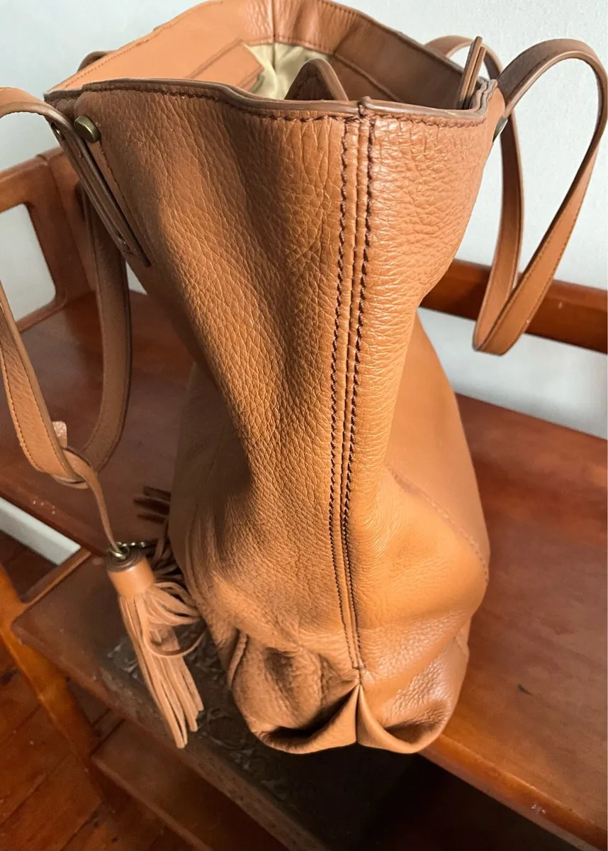 100% Leather ‘Lucky Brand’ Tote Shopping Bag - Image 3