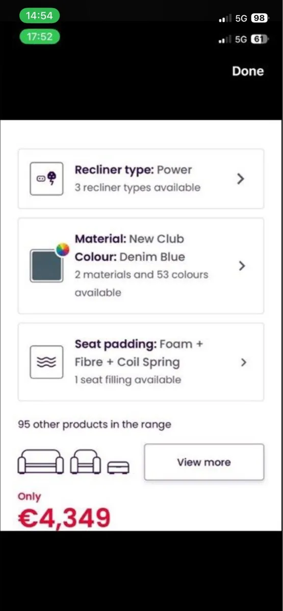 Stylish corner sofa with electric recliner - Image 2