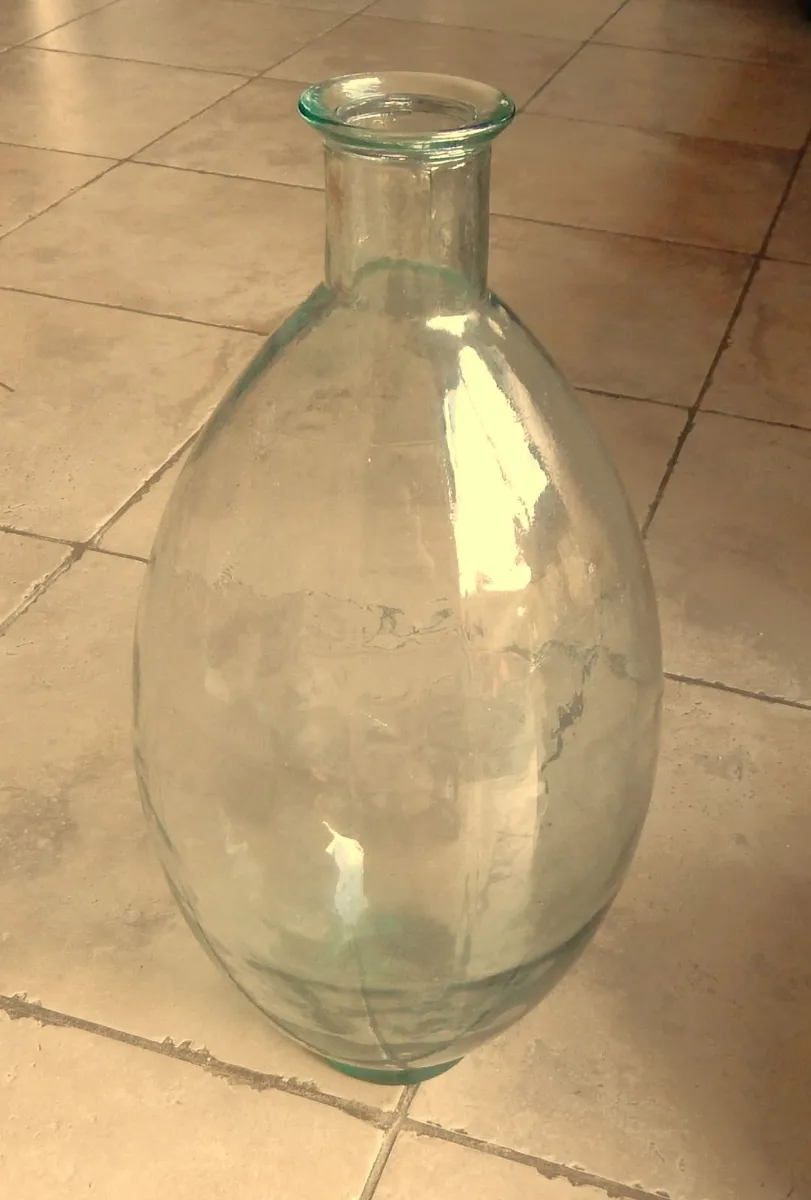 Large Hand Blown Glass Bottle - Image 1