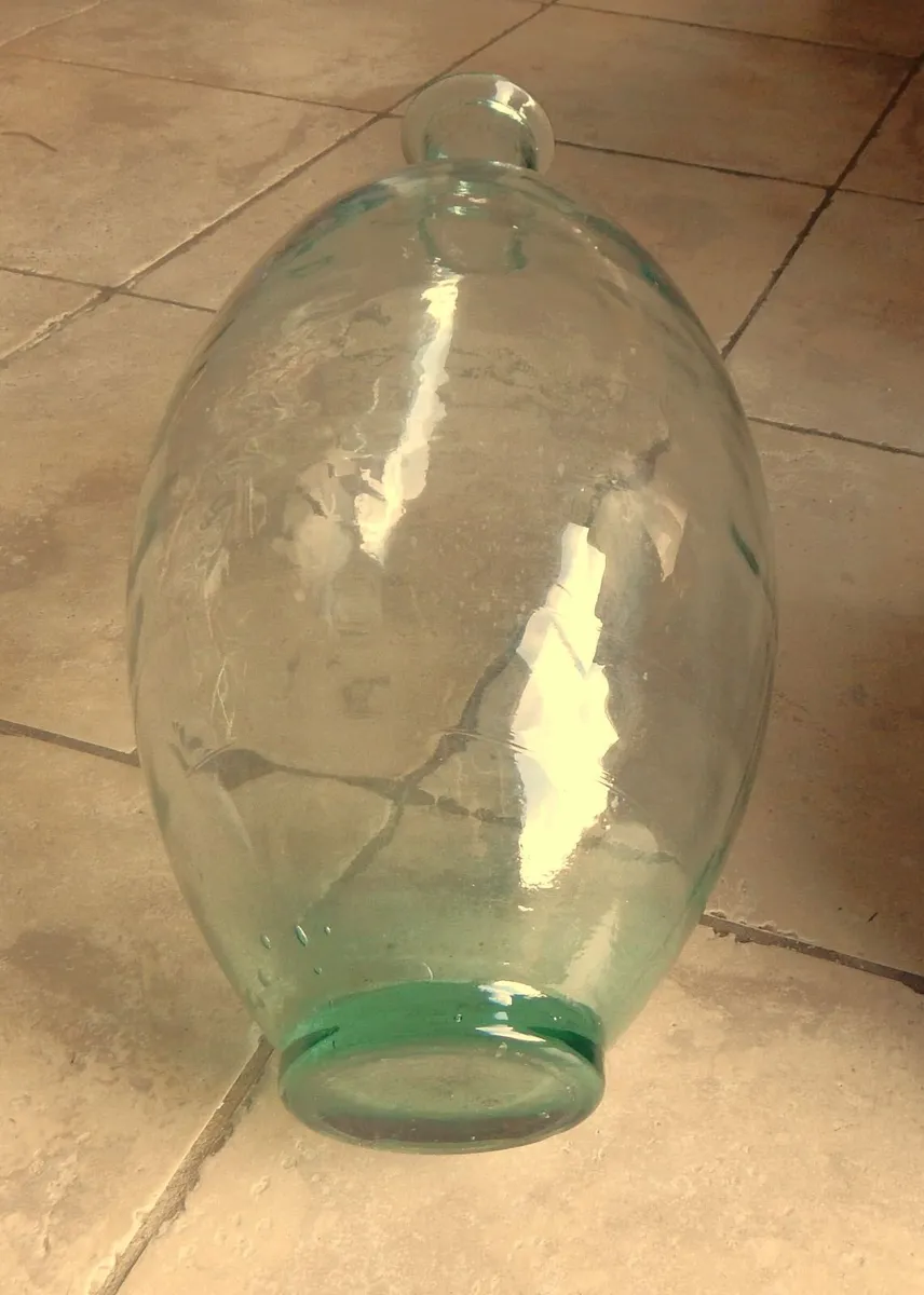 Large Hand Blown Glass Bottle - Image 2