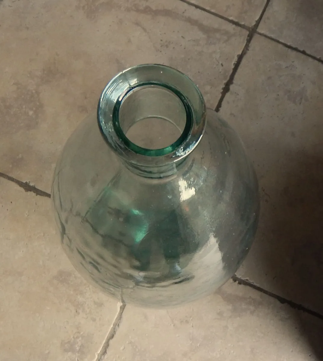 Large Hand Blown Glass Bottle - Image 3
