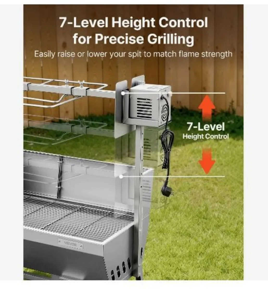 Rotisserie Grill, 38W BBQ Outdoor Pig & Lamb - Image 4