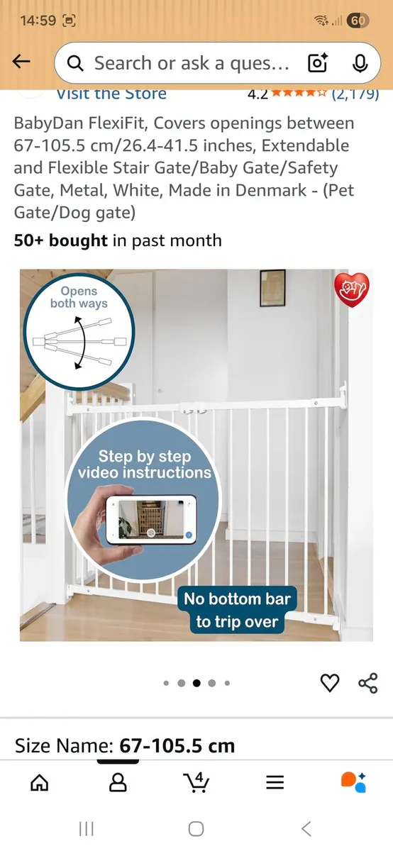 No Trip Stair Gate - Image 1