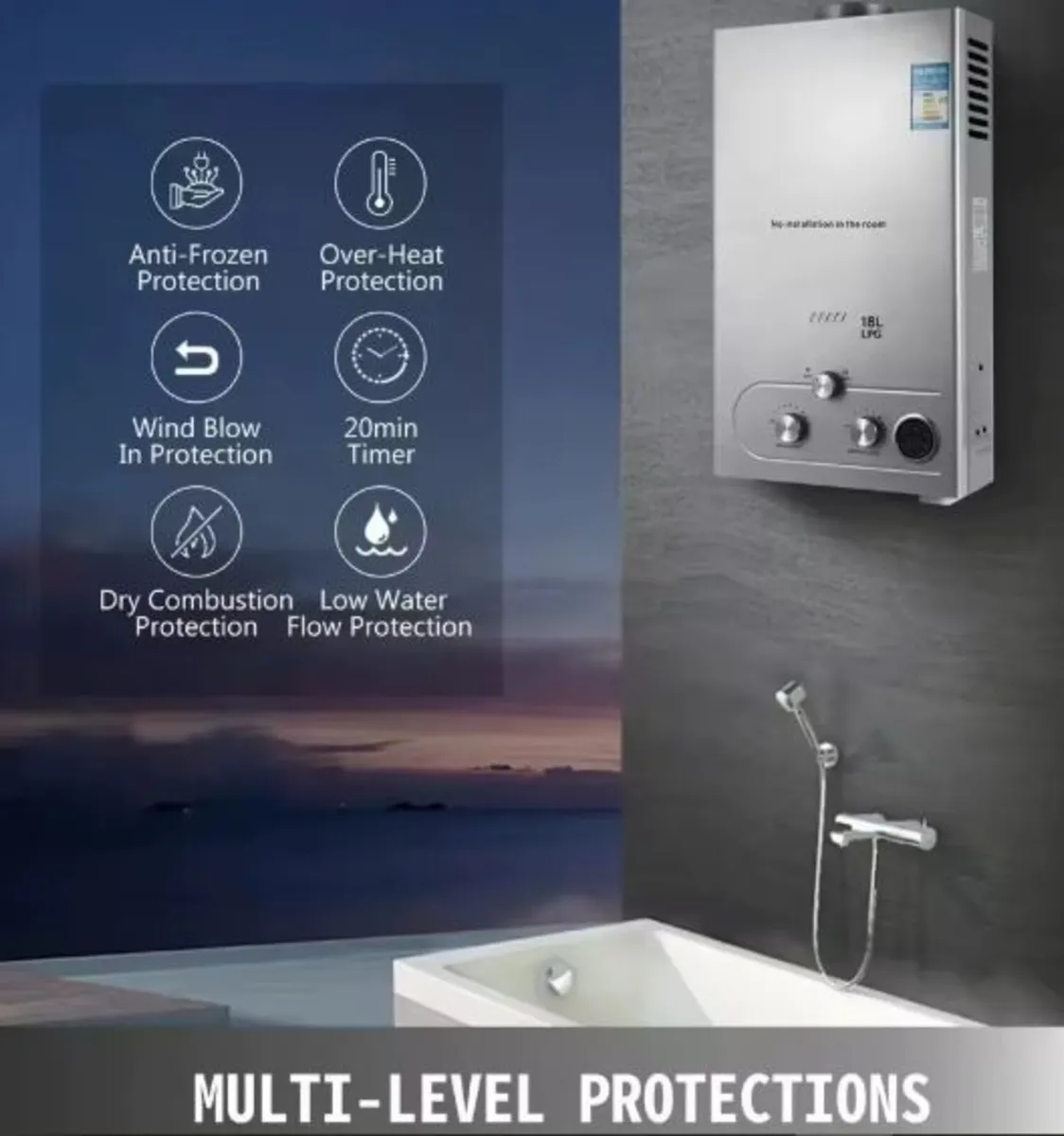 LPG Water Heater  16L - Image 4