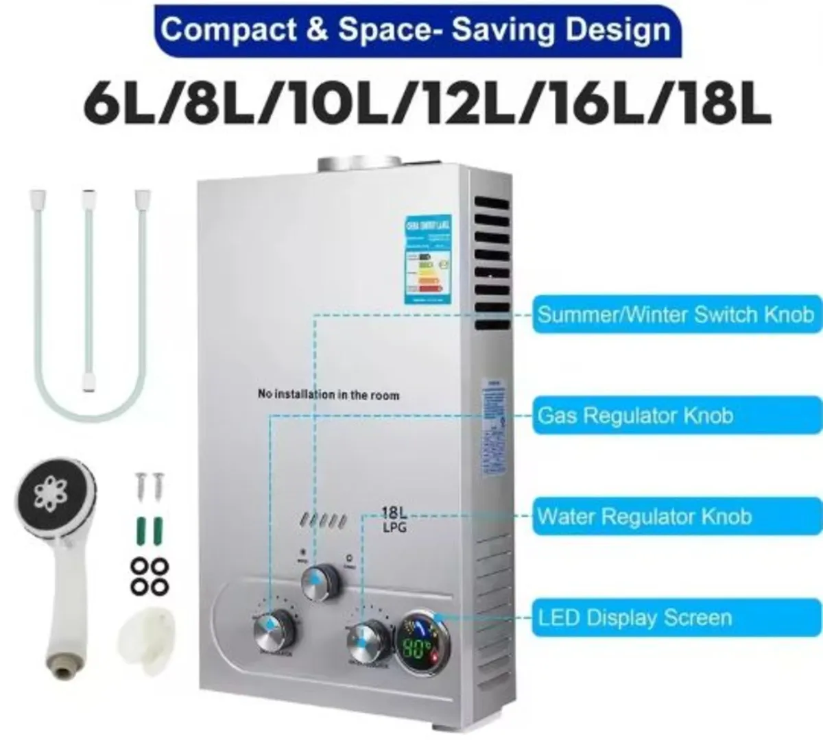 LPG Water Heater  16L - Image 3