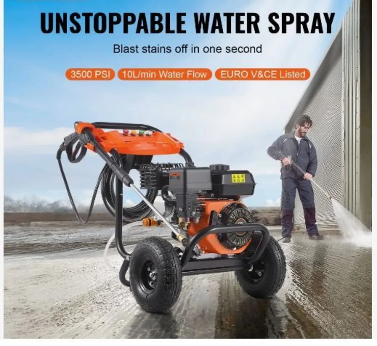 Gas Pressure Washer, 3500 PSI 10L/min - Image 2