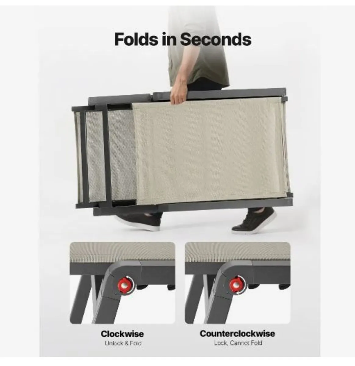 Outdoor Chaise Lounge Chair, 181 kg Weight Capaci - Image 3