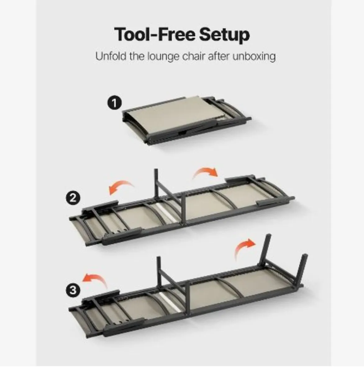 Outdoor Chaise Lounge Chair, 181 kg Weight Capaci - Image 4