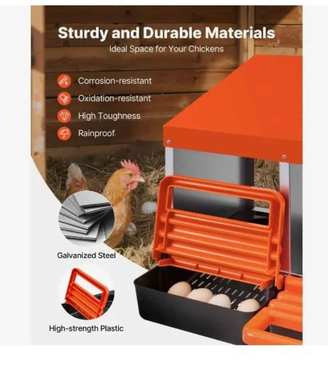 2 Tiers Chicken Nesting Boxes, 6 Compartments - Image 3