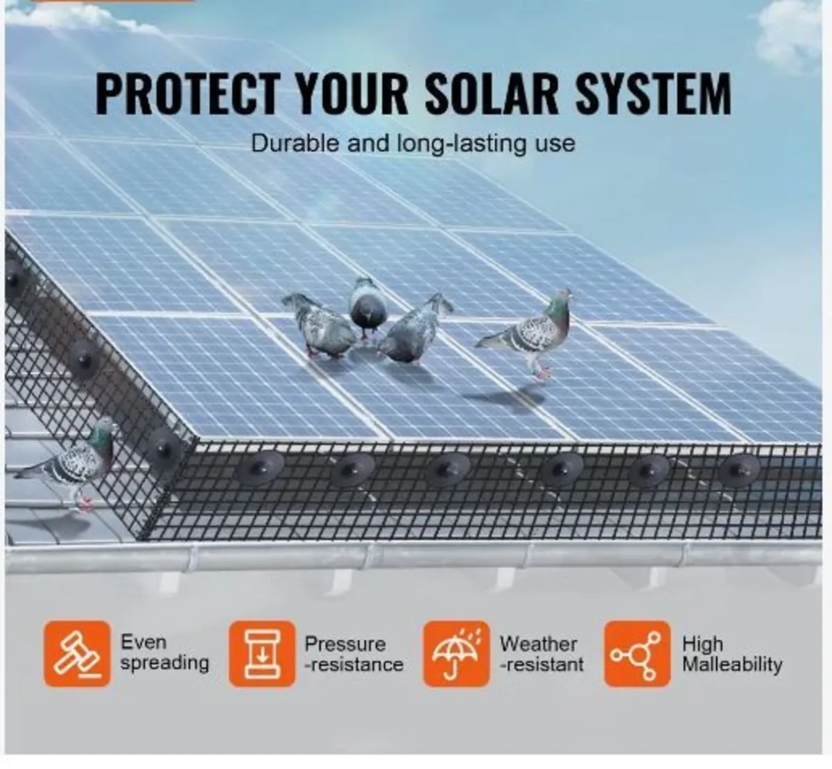 20 x 3048 cm Solar Panel Bird Guard - Image 2