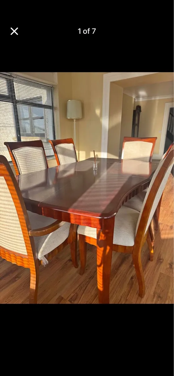 Solid Wood Dining Table and Chairs - Image 1