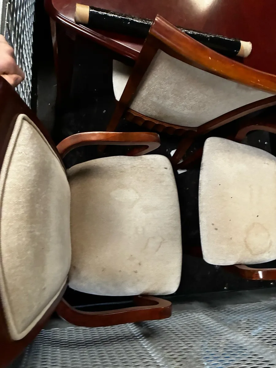 Solid Wood Dining Table and Chairs - Image 2