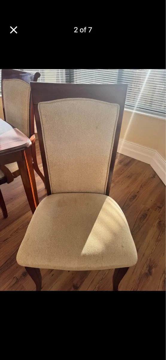 Solid Wood Dining Table and Chairs - Image 3