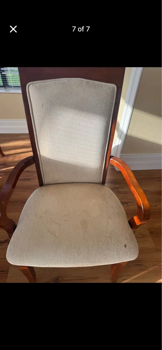 Solid Wood Dining Table and Chairs - Image 4