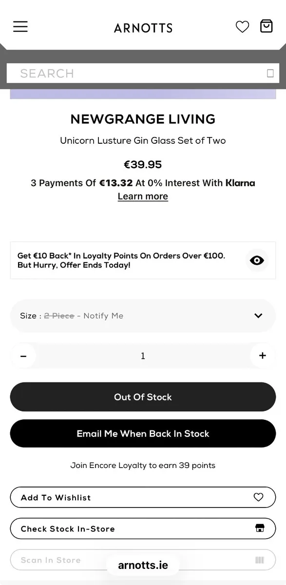 NEWGRANGE LIVING Unicorn Lusture Gin Glass Set - Image 2