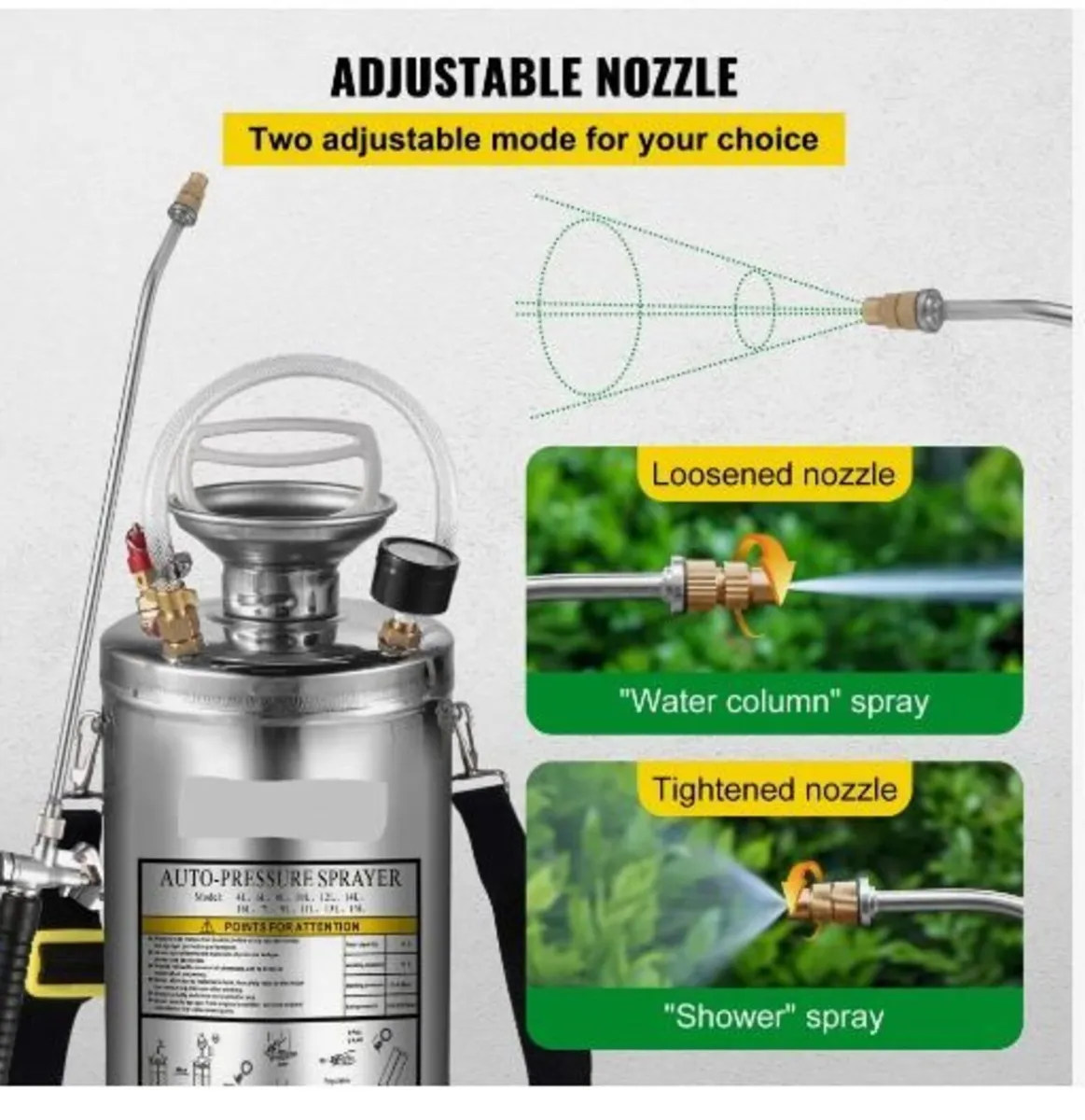 Stainless Steel Sprayer 6L Household Gardening - Image 4