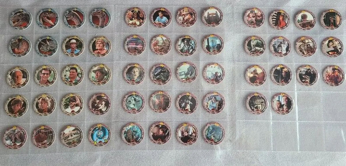 Rare Vintage 1993 Base Set Jurrasic Park 1-54 Skycaps, sleeved with Checklist - Image 1
