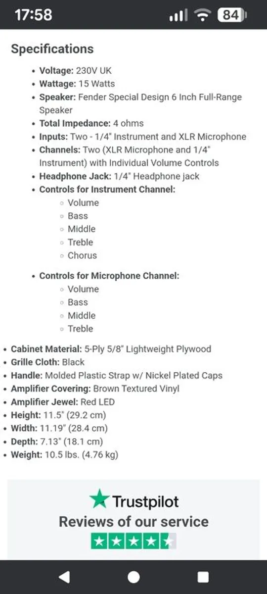 Fender Acoustasonic 15w +Extras - Image 2