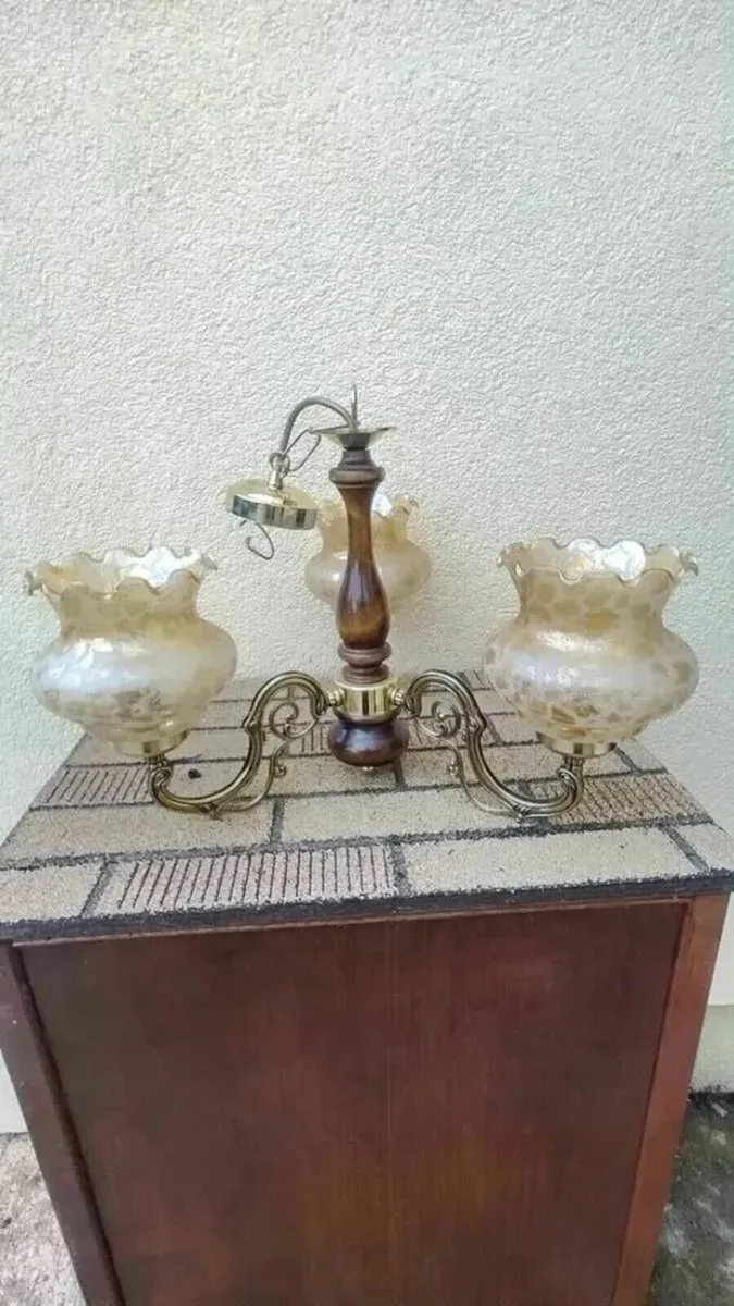 Vintage 3 arm ceiling light - Image 1