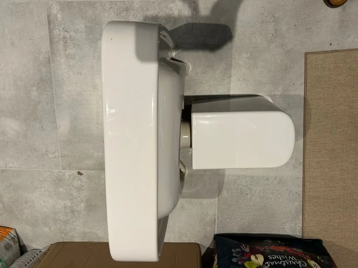 2x Sonas basin with semi pedestal, 55 cm - Image 3