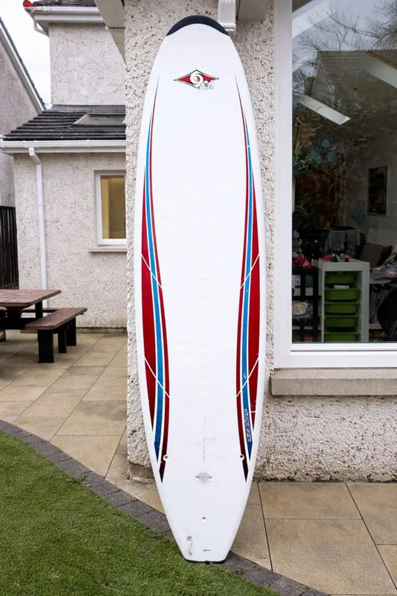 7ft9 Surfboard Gerard Dabbadie Hossegor Funboard with FCS Soft Roof Racks - Image 1