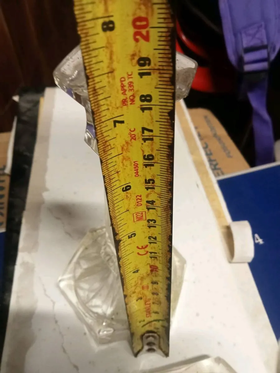 Two old Glass candle holders - Image 3