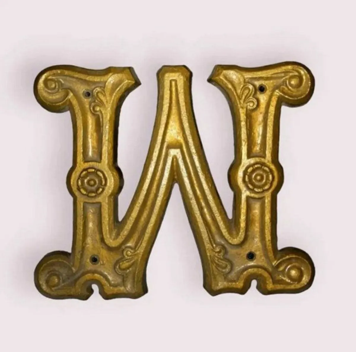 Large Vintage Cast Iron Letter 'M' - Image 2