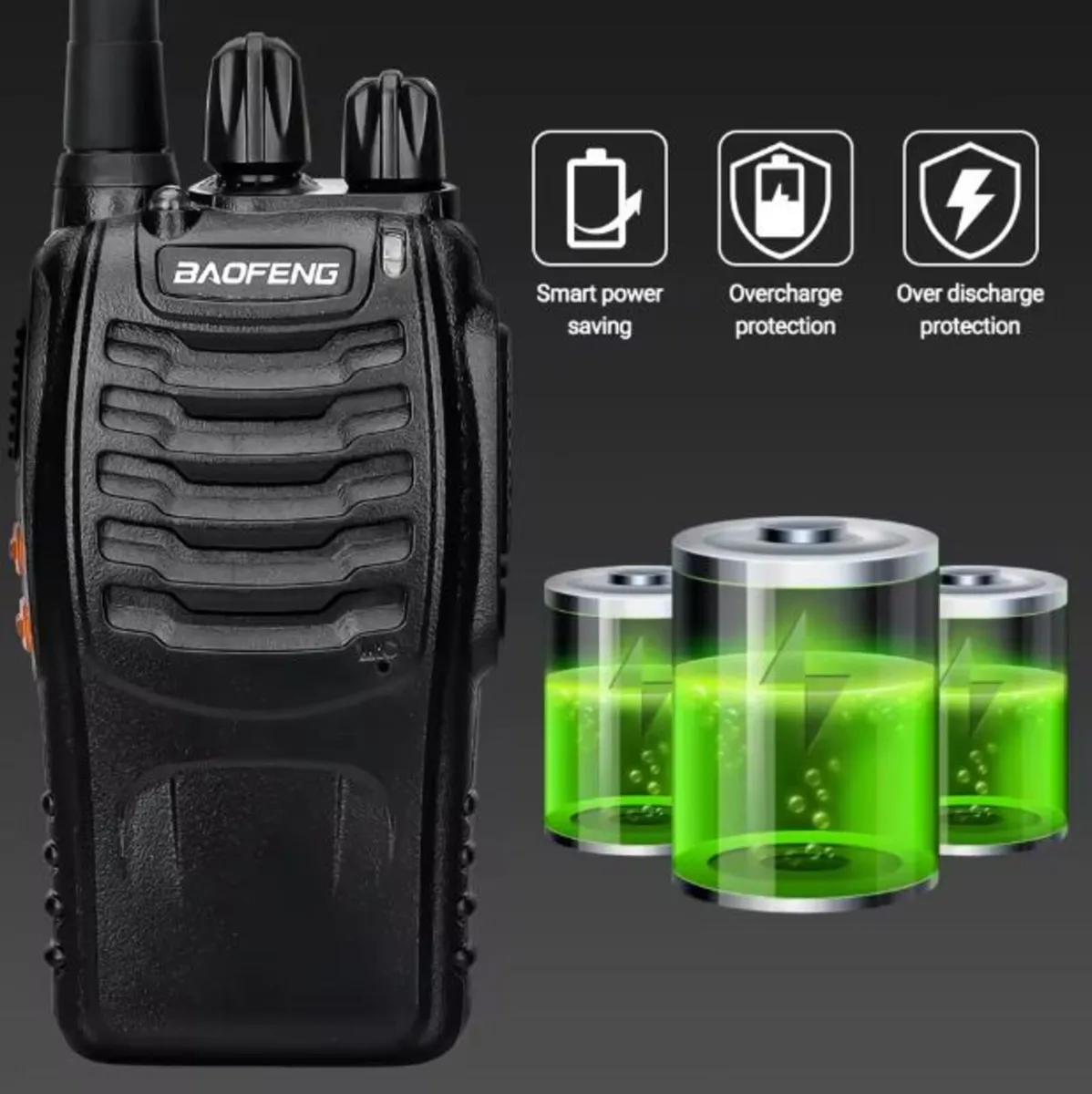 Powerful Walkie Talkie Full Set with Earpieces - Image 2
