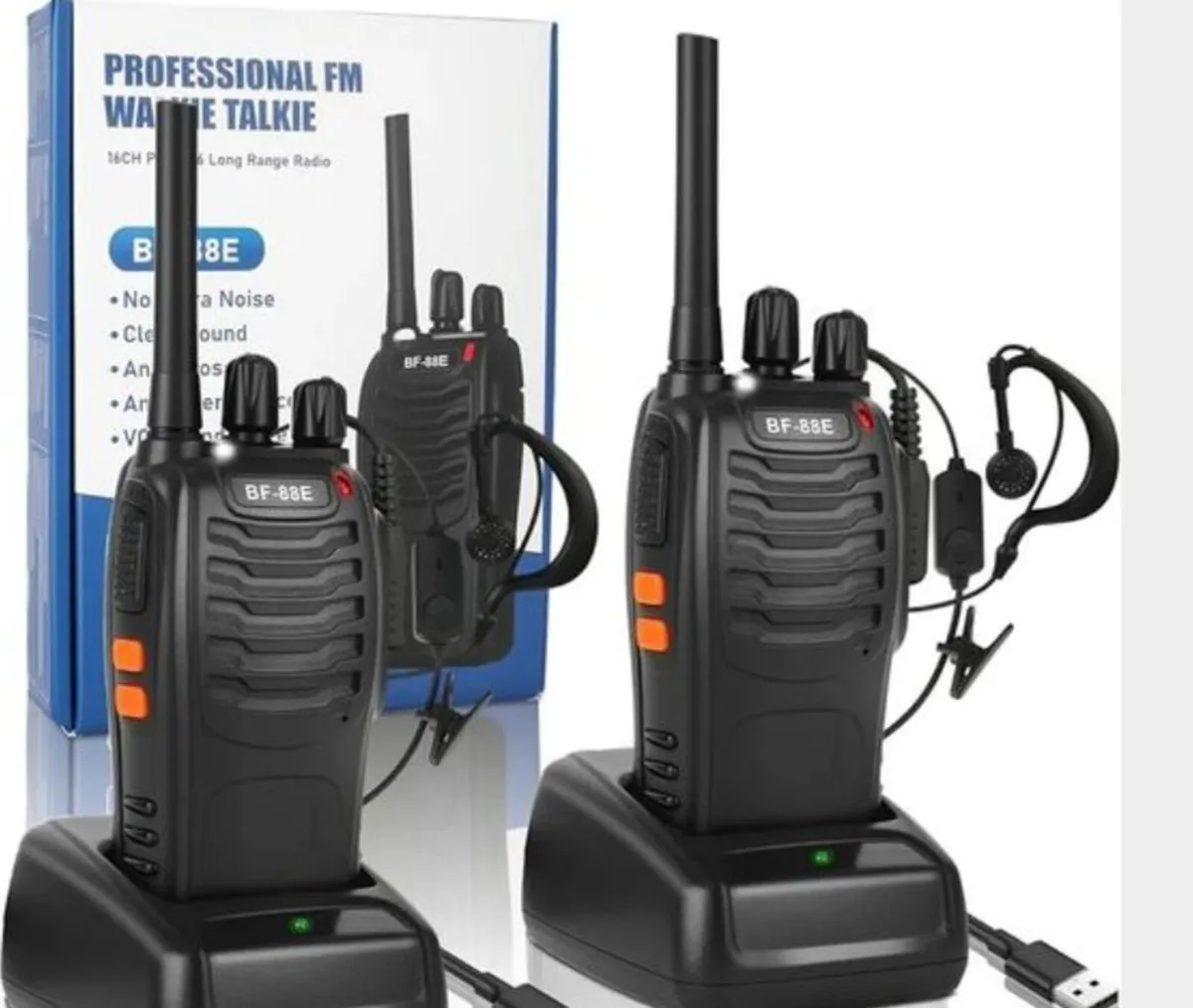 Powerful Walkie Talkie Full Set with Earpieces - Image 1