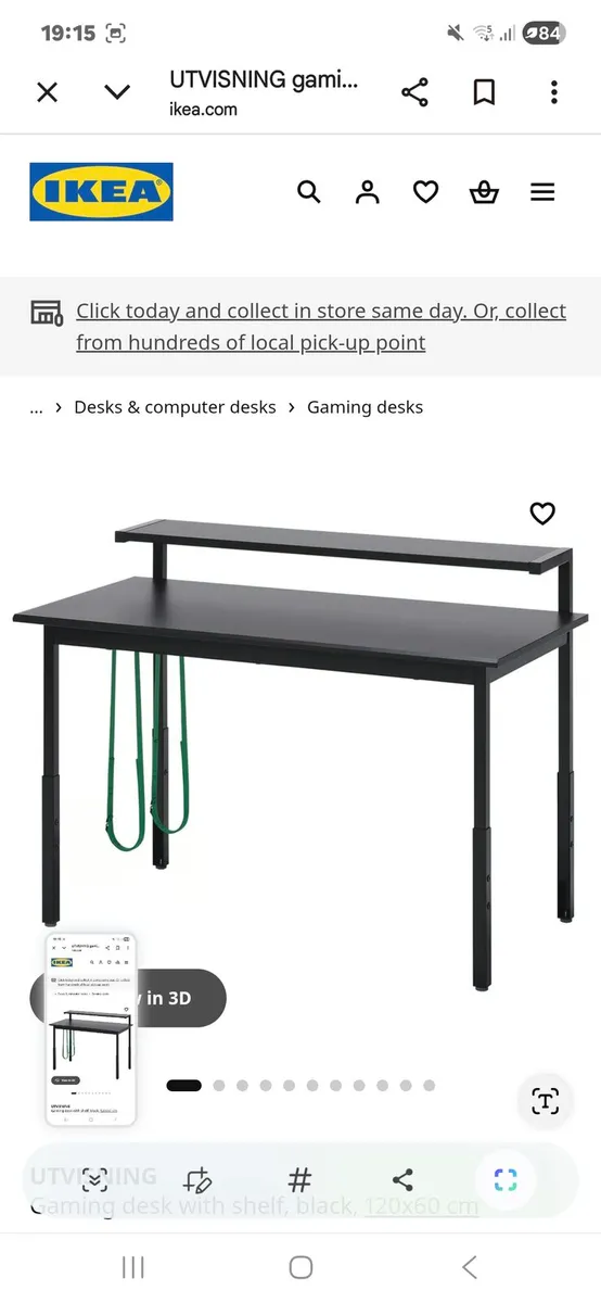 Gaming desk+chair 120×60cm - Image 4