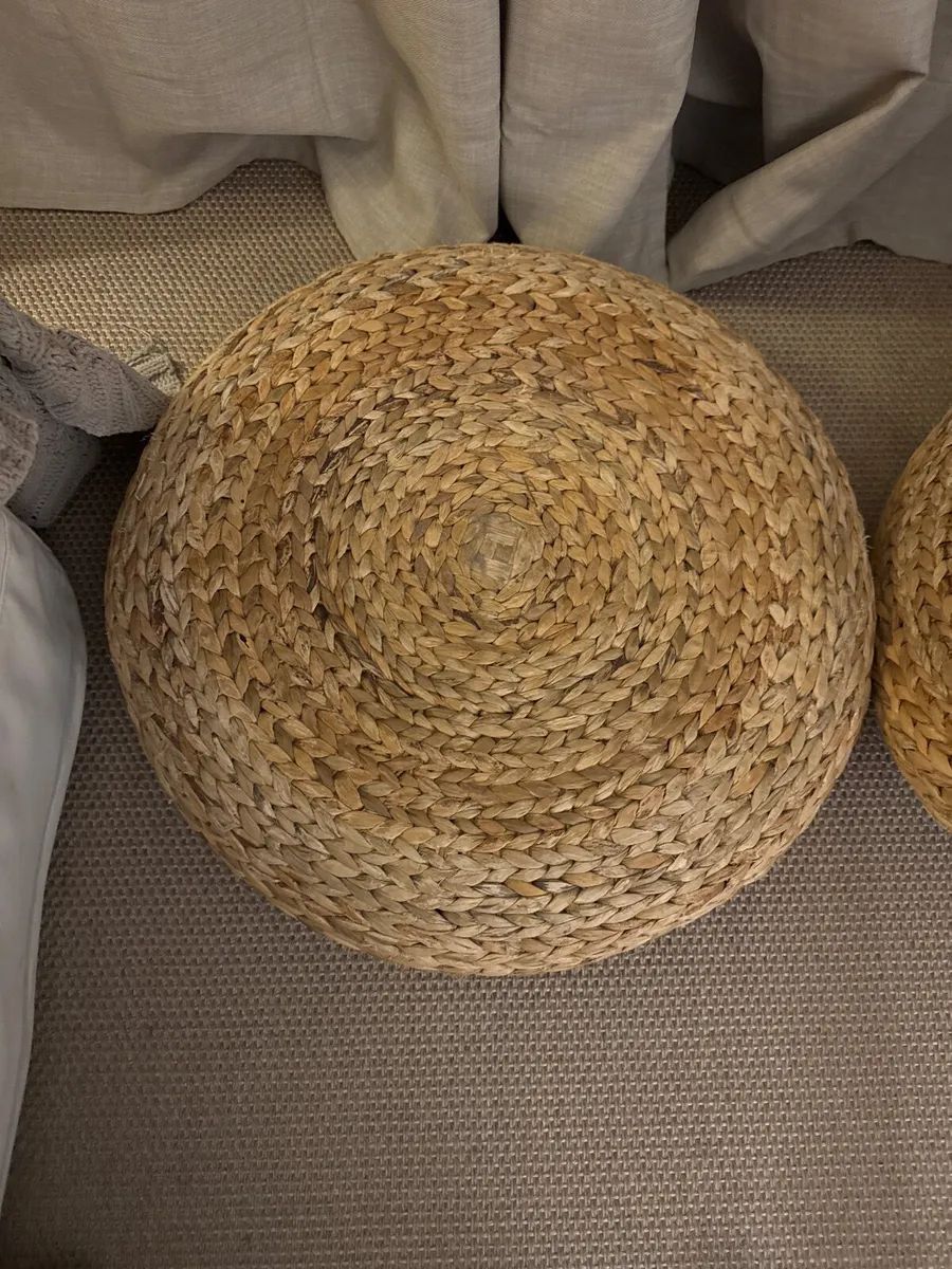 Occasional tables black and chrome rattan - Image 4