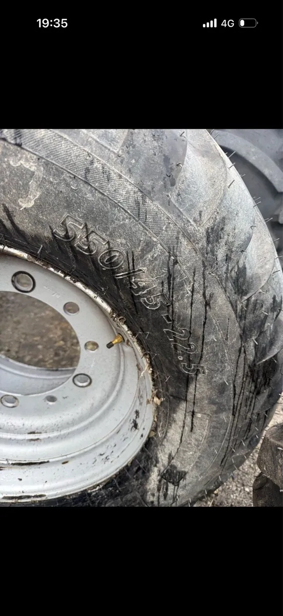 4 NEW BKT 550/45/22.5 RIMS AND TYRES NEVER USED - Image 2