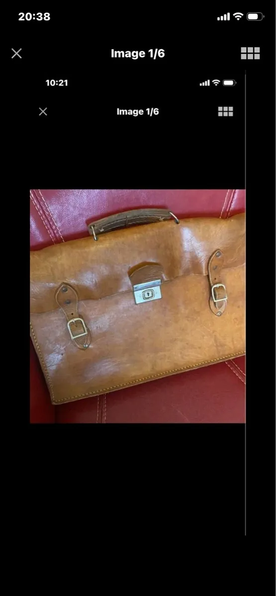 Vintage Leather Laptop Bag/ Briefcase - Image 1