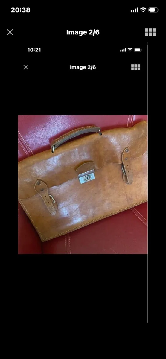 Vintage Leather Laptop Bag/ Briefcase - Image 2