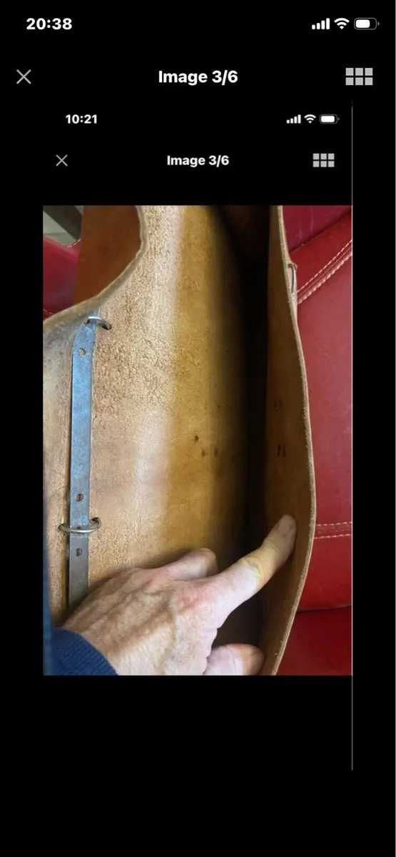 Vintage Leather Laptop Bag/ Briefcase - Image 3